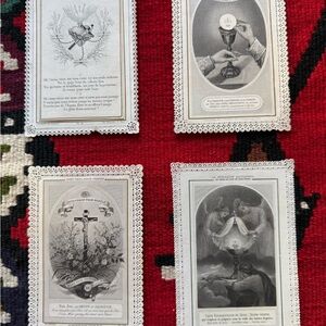 Four Vintage Holy Cards